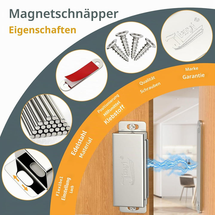Türmagnete Stark Jiayi 8 Stück Tür magnete für Schranktüren 27kg Magnetschnäpper Edelstahl Türmagnet