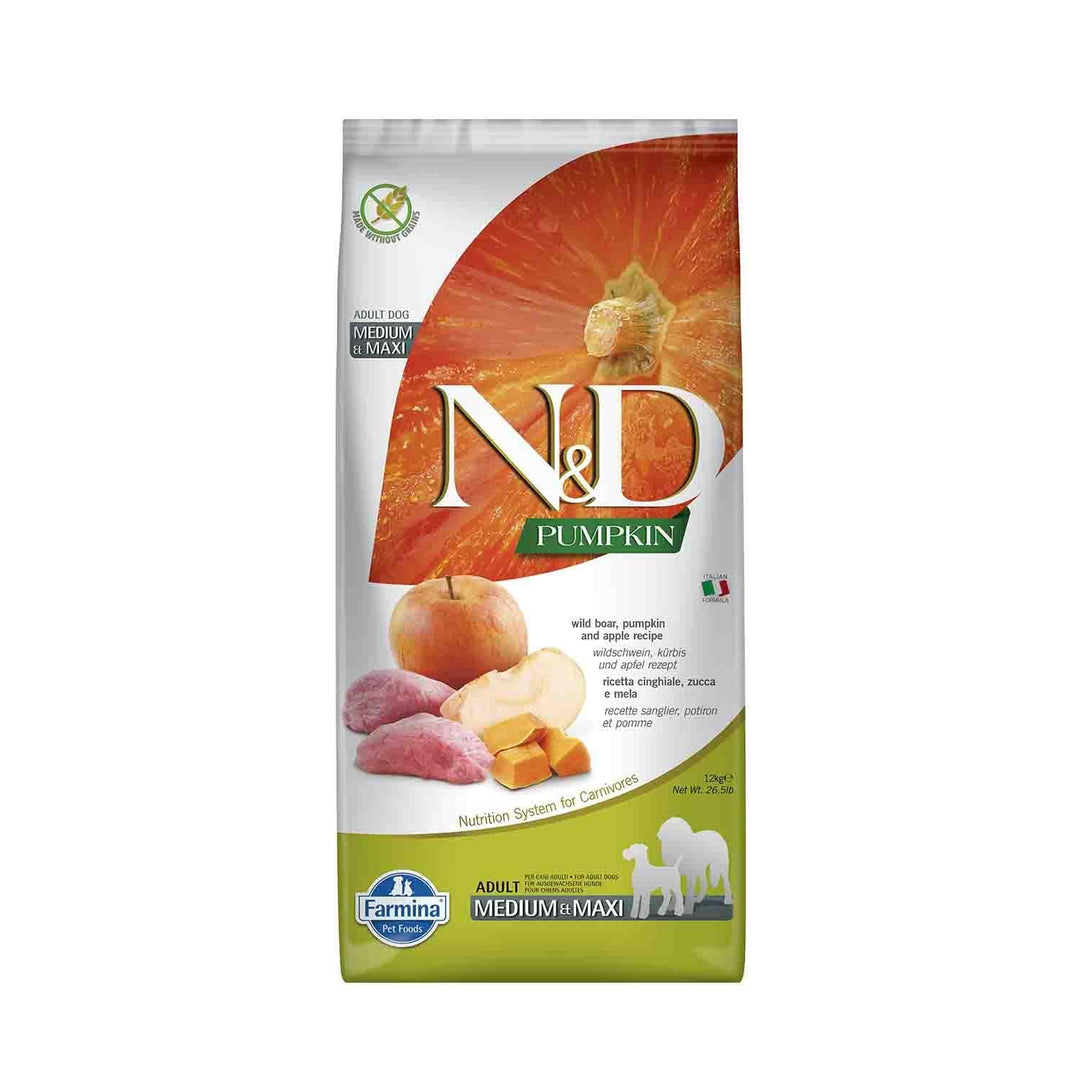 Farmina N&D Pumpkin Adult Medium Pellets Hundefutter (Trockenfutter, mit hochwertigen Vitaminen und