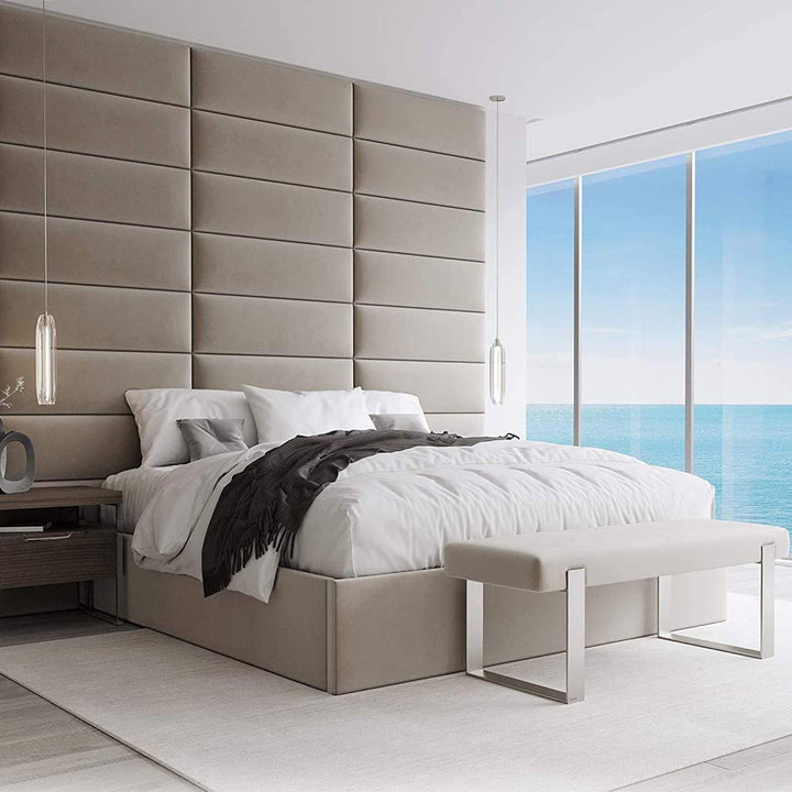 VANT Gepolsterte Kopfteile - Accent Wall Panels - Pack von 4 - Einfach Passen - König und Zwilling B