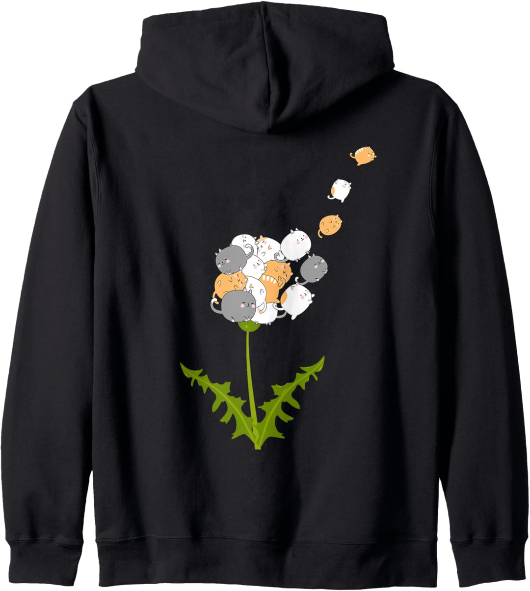 Meow Meow Peow Peow Funny Meme Kitten Cats and Pusteblume Kapuzenjacke