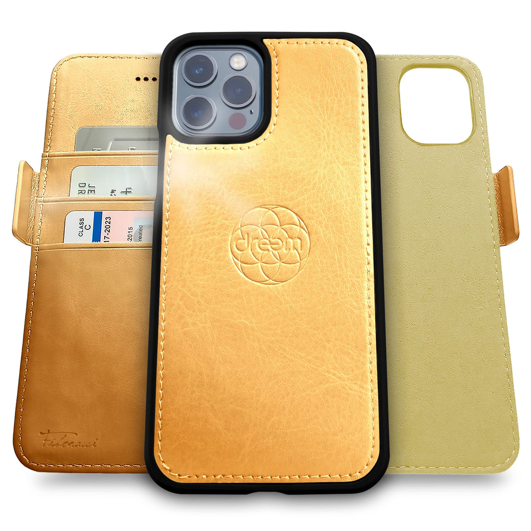 Dreem Fibonacci iPhone 13 Pro Brieftaschen-Etui / 2-in-1 stossfestes Etui und abnehmbares Folio aus
