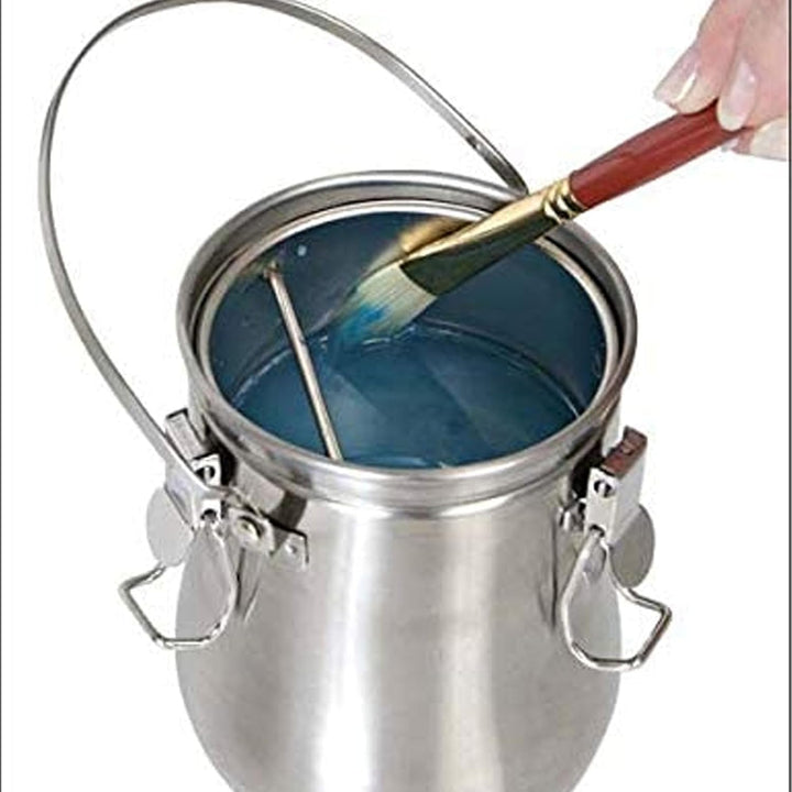 Eujgoov Pinselwaschmaschine Kleiner Edelstahl Pinsel Reiniger Ölmalerei Paintreiniger und Ölflasche