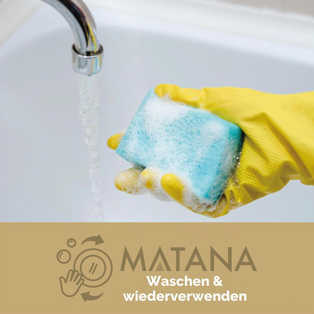 MATANA 40 Premium Weisse Plastikteller mit Goldrand, 2 Grössen - Mehrweg Kunststoffteller, Partytell