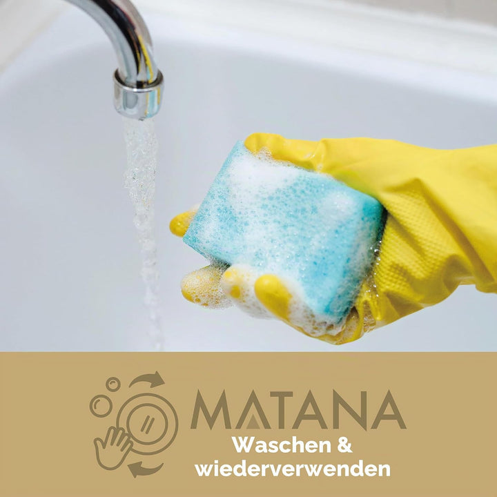 MATANA 40 Premium Weisse Plastikteller mit Goldrand, 2 Grössen - Mehrweg Kunststoffteller, Partytell