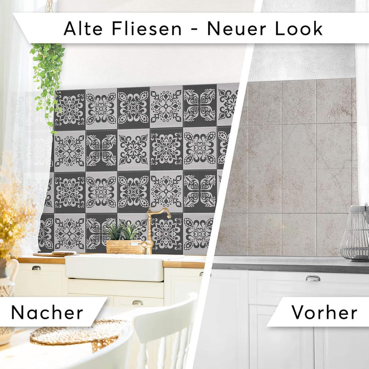 CREATISTO Klebefliesen Stickerfliesen Fliesenfolie - Aufkleber Sticker für Wandfliesen I Klebefliese
