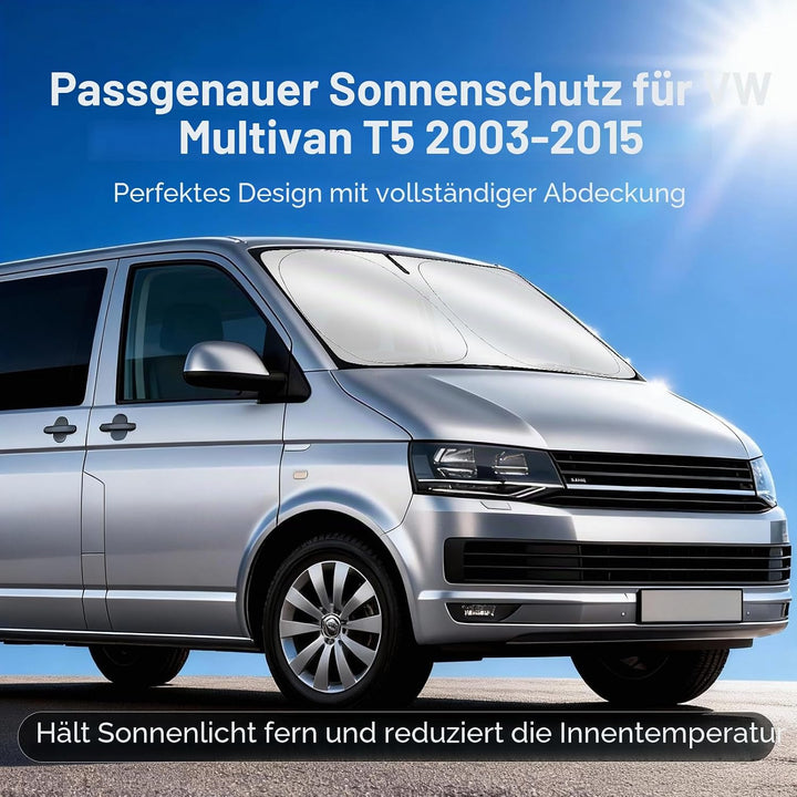 ZATOOTO Sonnenschutz Auto Frontscheibe für VW Multivan T4 T5 T6 | Windschutzscheibe Sonnenschutz, Pa
