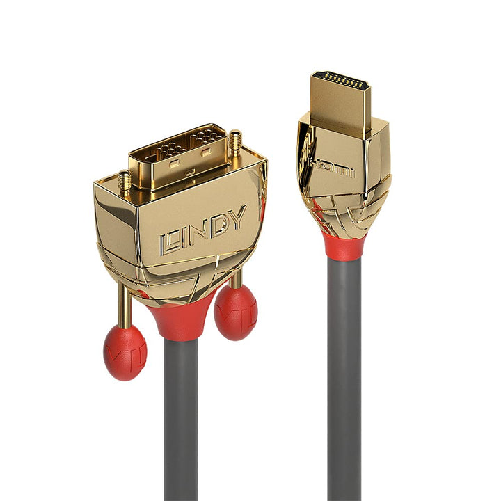 LINDY 36194 1m HDMI an DVI Kabel, Gold Line 1.0m, 1.0m