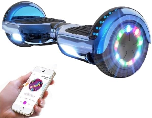 GeekMe Hoverboards 6.5”Zweimotoren 2-Rad-Hoverboards Hoverboards mit LED-Leuchten Bluetooth blue col