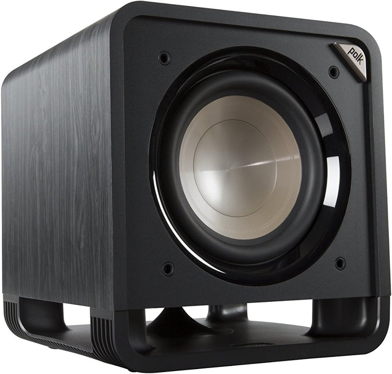 Polk Audio HTS 10 Aktivsubwoofer für Heimkino Soundsysteme und Musik, 10" Bass Box, 200 Watt, Schwar