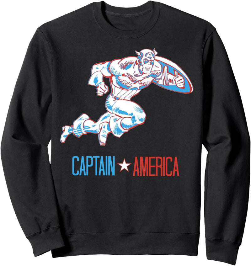 Marvel Captain America Three Dimensional Portrait Sweatshirt