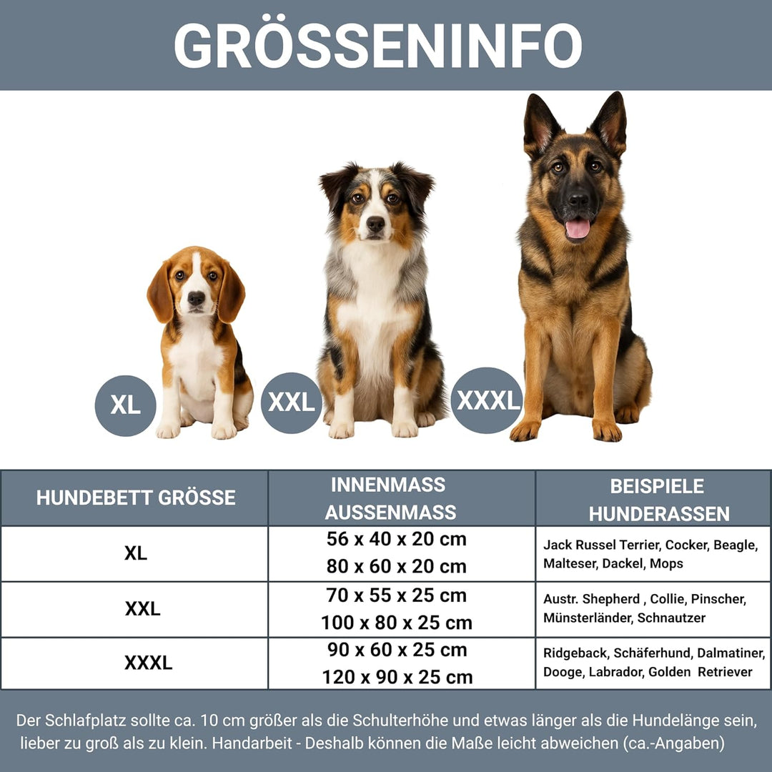 Tante Hilde Hundekorb Waschbar Robust Hundebett für kleine XL mittelgrosse XXL und grosse XXXL Hunde