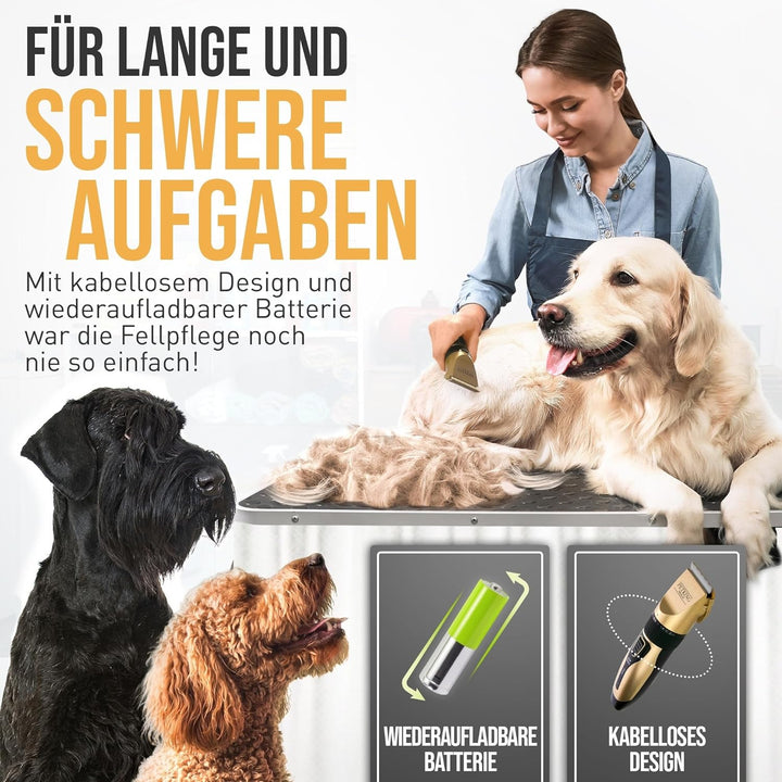 PetKing Premium Hundeschermaschine Profi Schermaschine Hund Langhaar Tierhaarschneidemaschine Hundeh