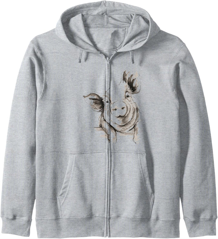 Lustiges Schwein Landwirt Geschenk Hoodie Schweine-Bauer Kapuzenjacke