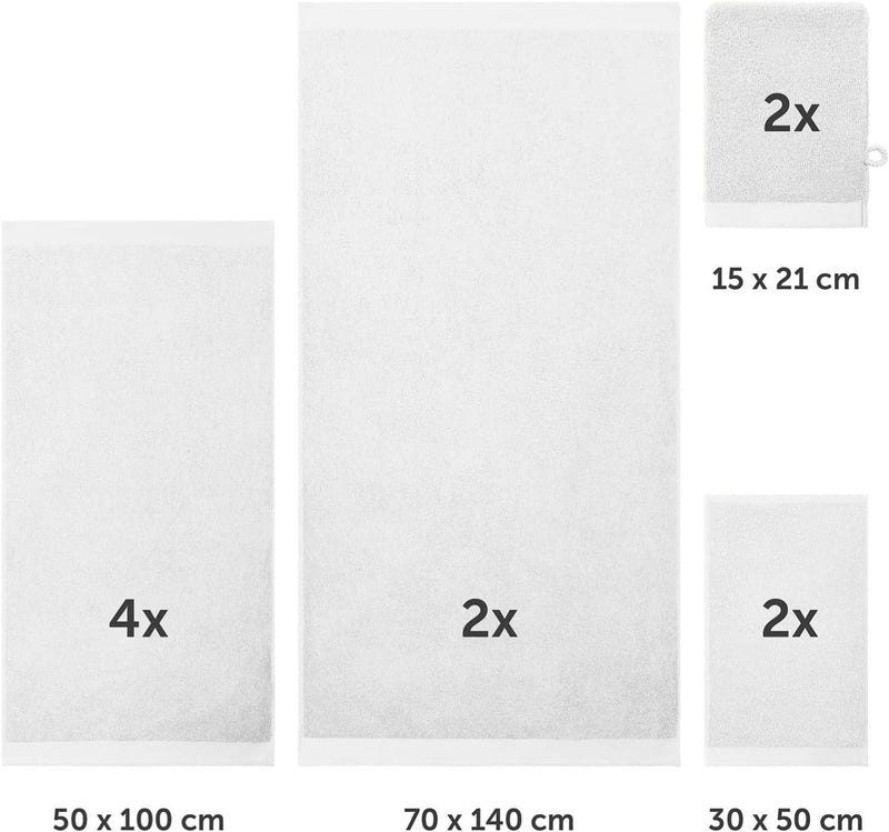 Blumtal Premium Frottier Handtücher Set mit Aufhängschlaufen - Baumwolle Oeko-TEX Zertifiziert, weic