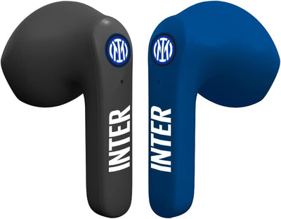 Inter Techmade, kabellose In-Ear-Kopfhörer, mit Ladebox, Schwarz/Hellblau