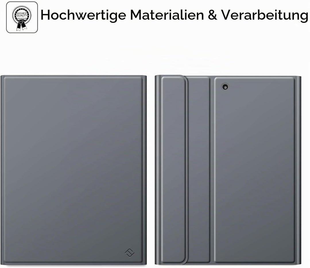 Fintie Tastatur Hülle für iPad 9.7 2018 (6. Generation), Soft TPU Rückseite Gehäuse Keyboard Case mi