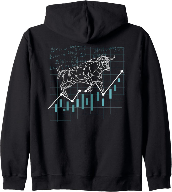 Herren Aktien Börse Bullish Bulle Kapitalist Geschenk Kapuzenjacke