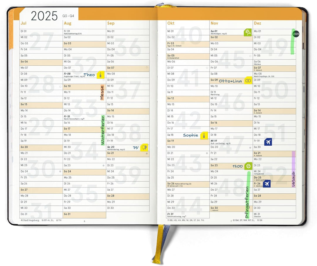 weekview compact extended midyear Plus 24/25 - Der clevere 18-Monate Organizer! Von Apr 2024 bis Sep
