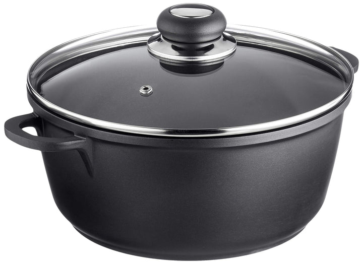 Krüger Aluguss Fleischtopf Delta, Ø 24 cm, Schwarz, 24 CM