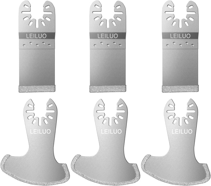 Diamant Oszillierendes Multitool Fugenentferner Sägeblatt Set 6 Stück Fliesenfugen Entferner Klingen