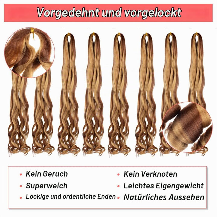 Xtrend 22 Inch 8 Packs French Curls Braiding Hair Pre Stretched Loose Wave Bouncy Braiding Hair Curl