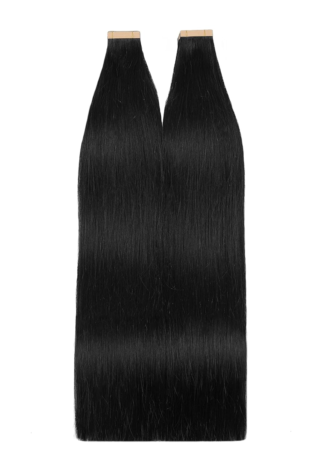 HotLulana Tape Extensions Echthaar 40stück 80g Jet Schwarz Skin Weft Extensions echthaar 100% Natürl