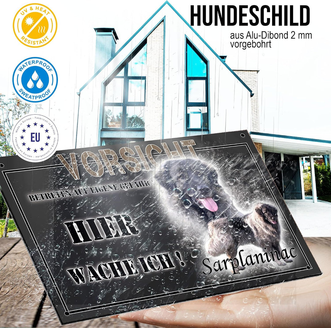 hier wache ich hund Sarplaninac 29/18 cm 300 Modern, 300 Modern