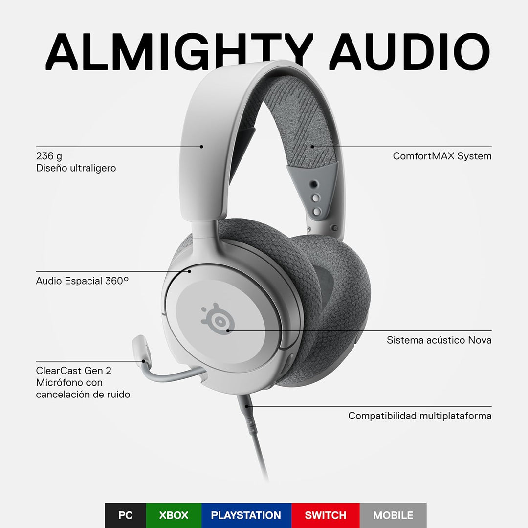 SteelSeries Arctis Nova 1 Multi-System-Gaming-Headset – HiFi-Treiber – 360° räumliches Audio – Komfo