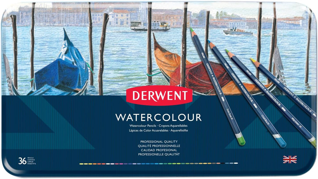 Derwent Aquarellstifte, Zeichnen & Malen, 36er-Set, Ideal zum Vermischen & Schichten, Professionelle