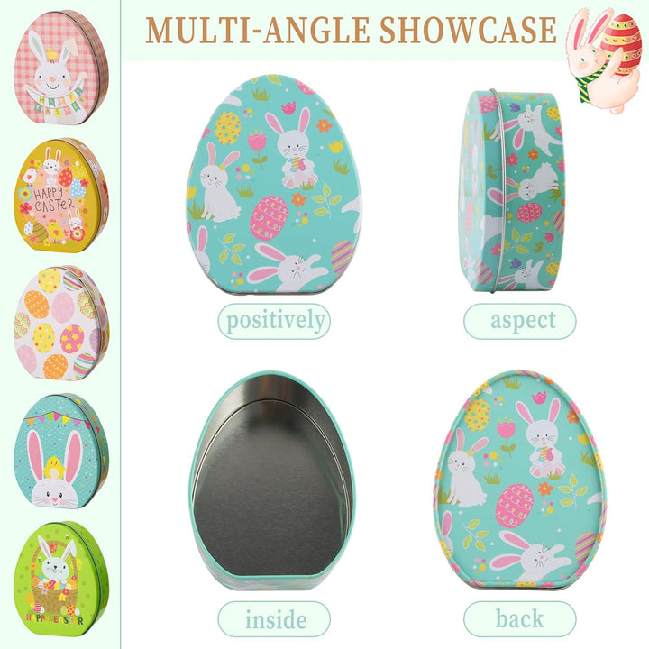 Osterhasen-Keksdosen*6pcs, Ostern Keksdose Gebäckdose mit Deckel, Hase Ostereier Geschenkdose, Oster