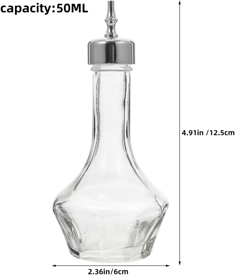ULTECHNOVO 2 Stück Bartender Glas Bitters Flaschen mit Dosierkopf Präzise Tropfflasche für Cocktail-