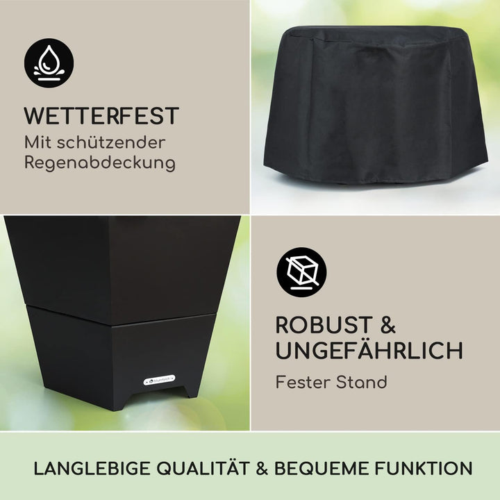 Blumfeldt Feuerschale Mit Grillrost - Outdoor Stahl-Feuerschale Gross für Balkon & Camping, Mobile 6