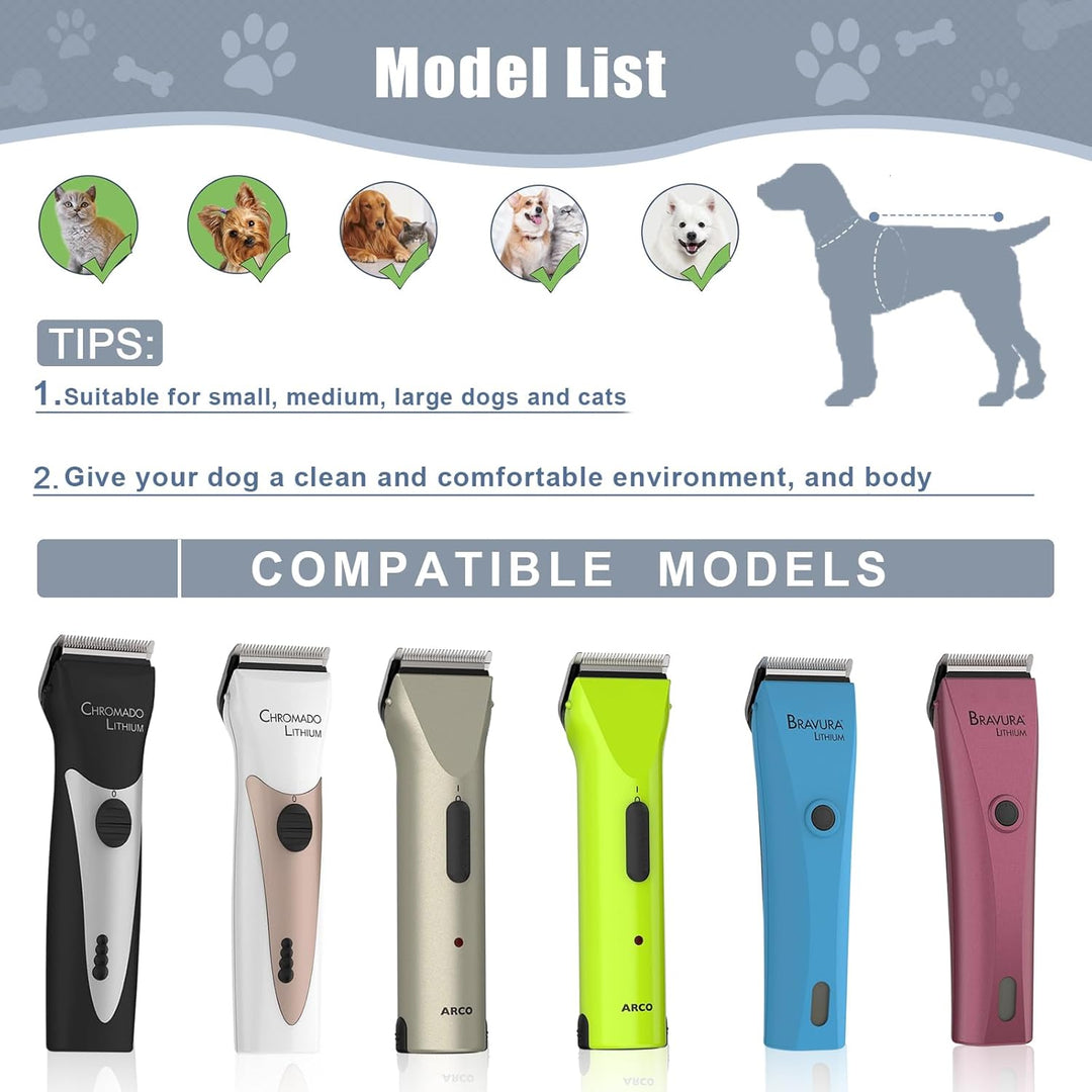 5-in-1-Ersatzklingen, kompatibel mit Wahl Bravura Clipper Chromado, Creativa, Figura Hunde-Schermasc