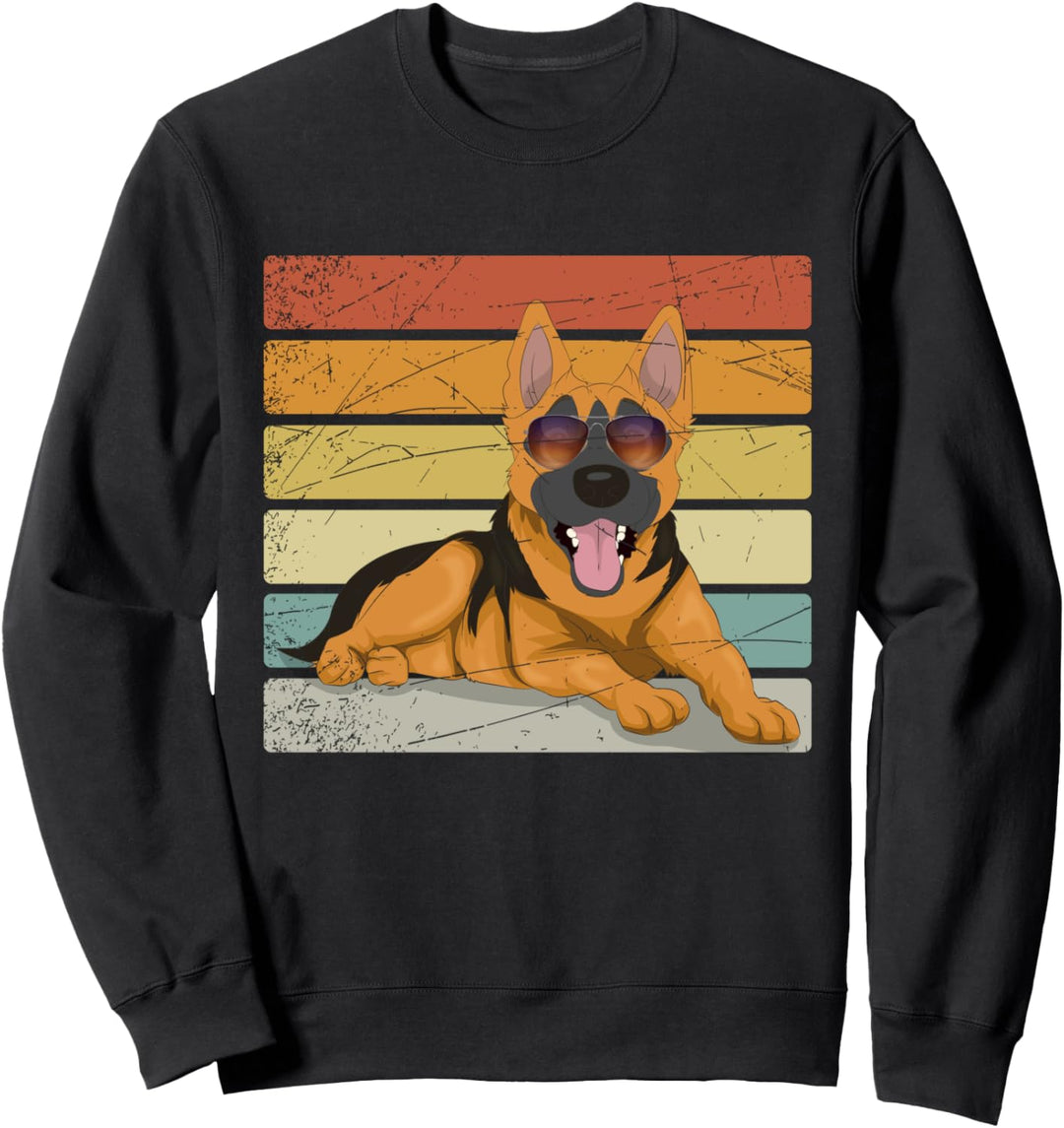 Retro Deutscher Schäferhund Sweatshirt
