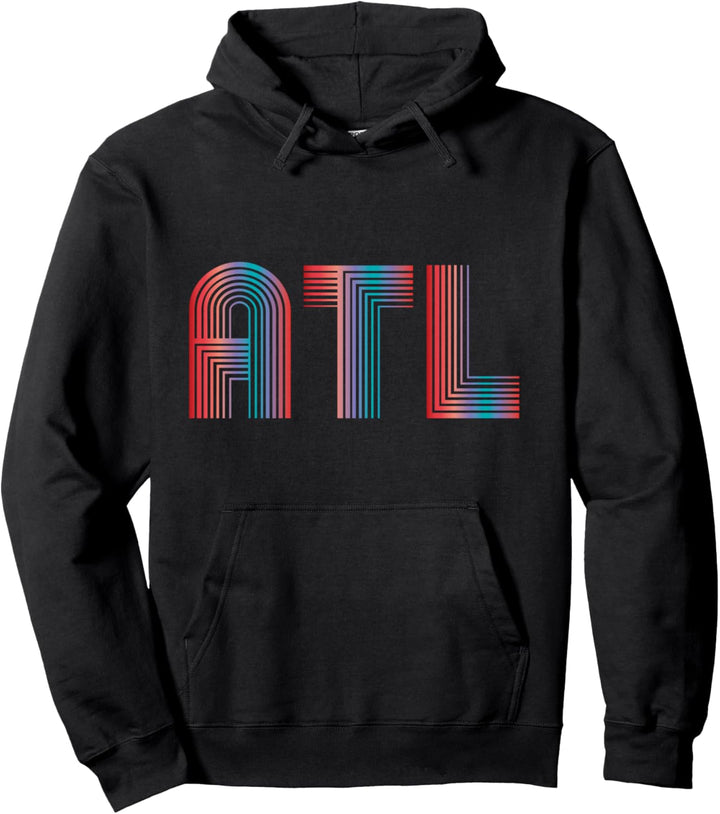 ATL - Atlanta Colorful A T L Pullover Hoodie