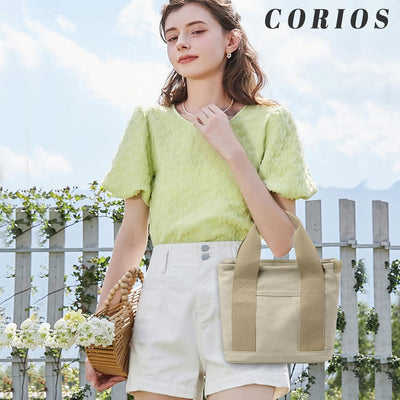 CORIOS Damen Handtasche Canvas Tragetasche Casual Henkeltasche Tote Beutel Multifunktionale Henkelta