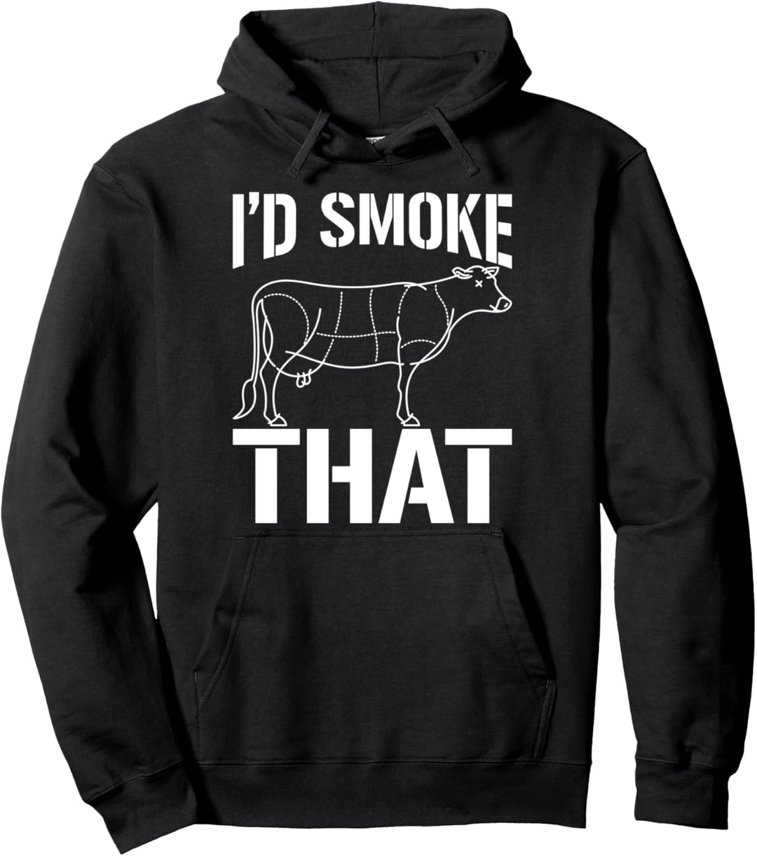 Ich würde das Grillen Rindfleisch BBQ Lustiges Grillmeister Pullover Hoodie