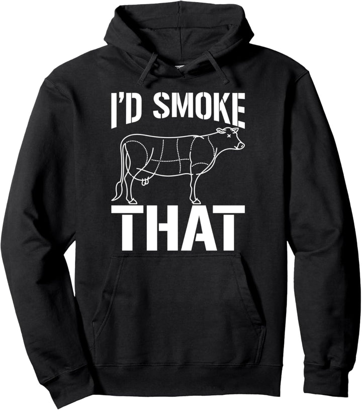 Ich würde das Grillen Rindfleisch BBQ Lustiges Grillmeister Pullover Hoodie
