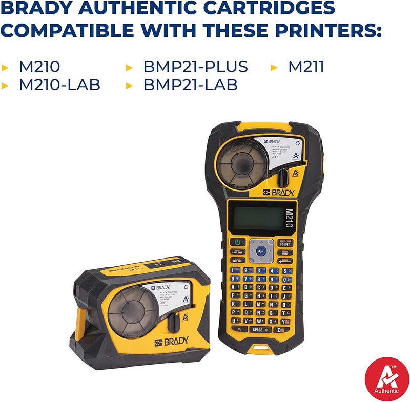Brady Vinyl-Etiketten für Etikettendrucker M211 & M210 - Vinyl-Klebe-Druckeretiketten - Industrieeti