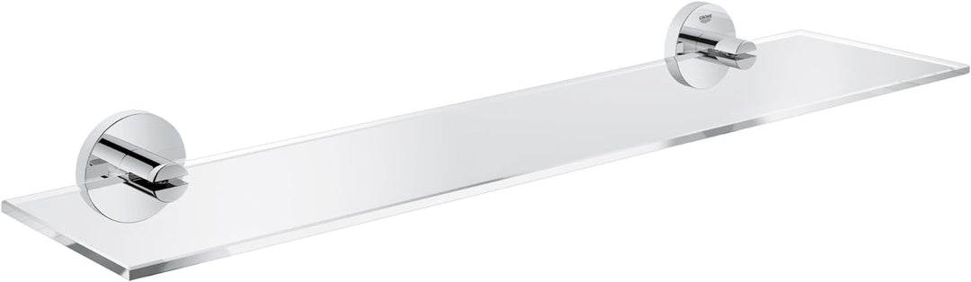 GROHE Essentials - Glasablage (Material: Glas / Metall, 530 mm (Bohrabstand 380 mm), verdeckte Befes