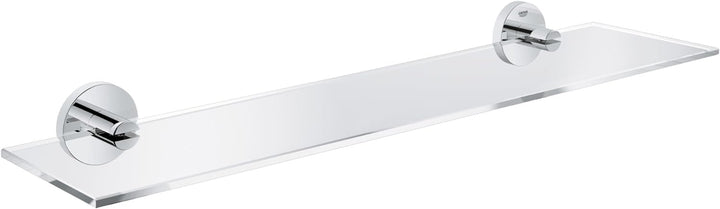 GROHE Essentials - Glasablage (Material: Glas / Metall, 530 mm (Bohrabstand 380 mm), verdeckte Befes