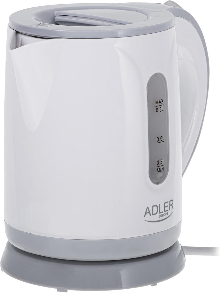 ADLER-Kunststoffkessel 1,0 l, Kontrollleuchte, Trockengehschutz, weiss 1 Liter Weiss, 1 Liter Weiss