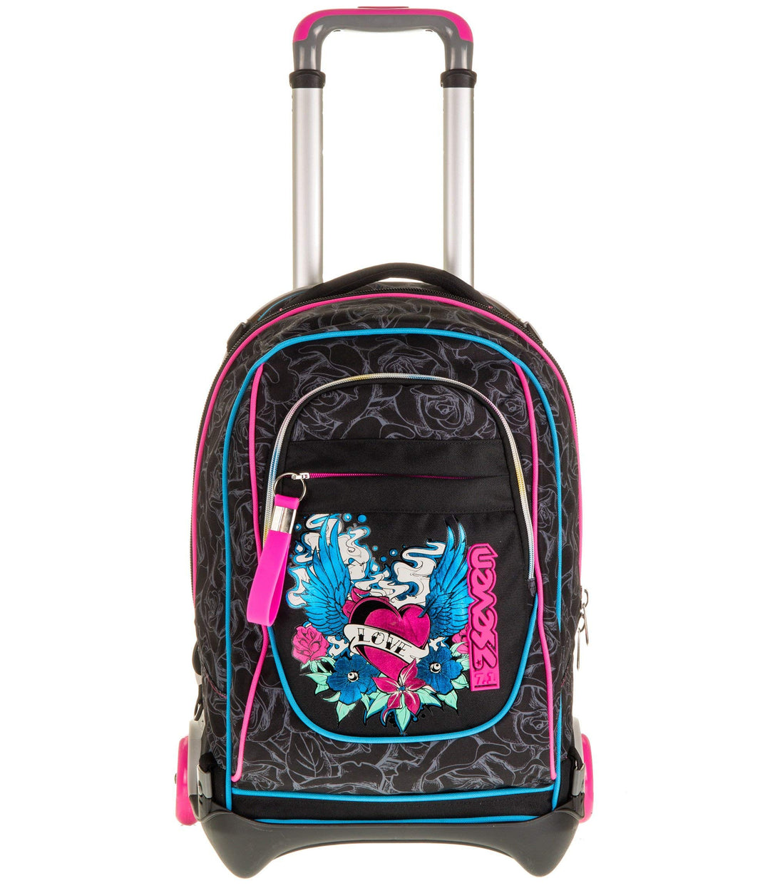 Seven TROLLEY, Rucksack mit Trolleyfunktion, Schulranzen mit Rollen, 3 in 1, Abnehmbarer Rucksack, a
