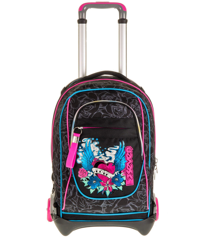 Seven TROLLEY, Rucksack mit Trolleyfunktion, Schulranzen mit Rollen, 3 in 1, Abnehmbarer Rucksack, a