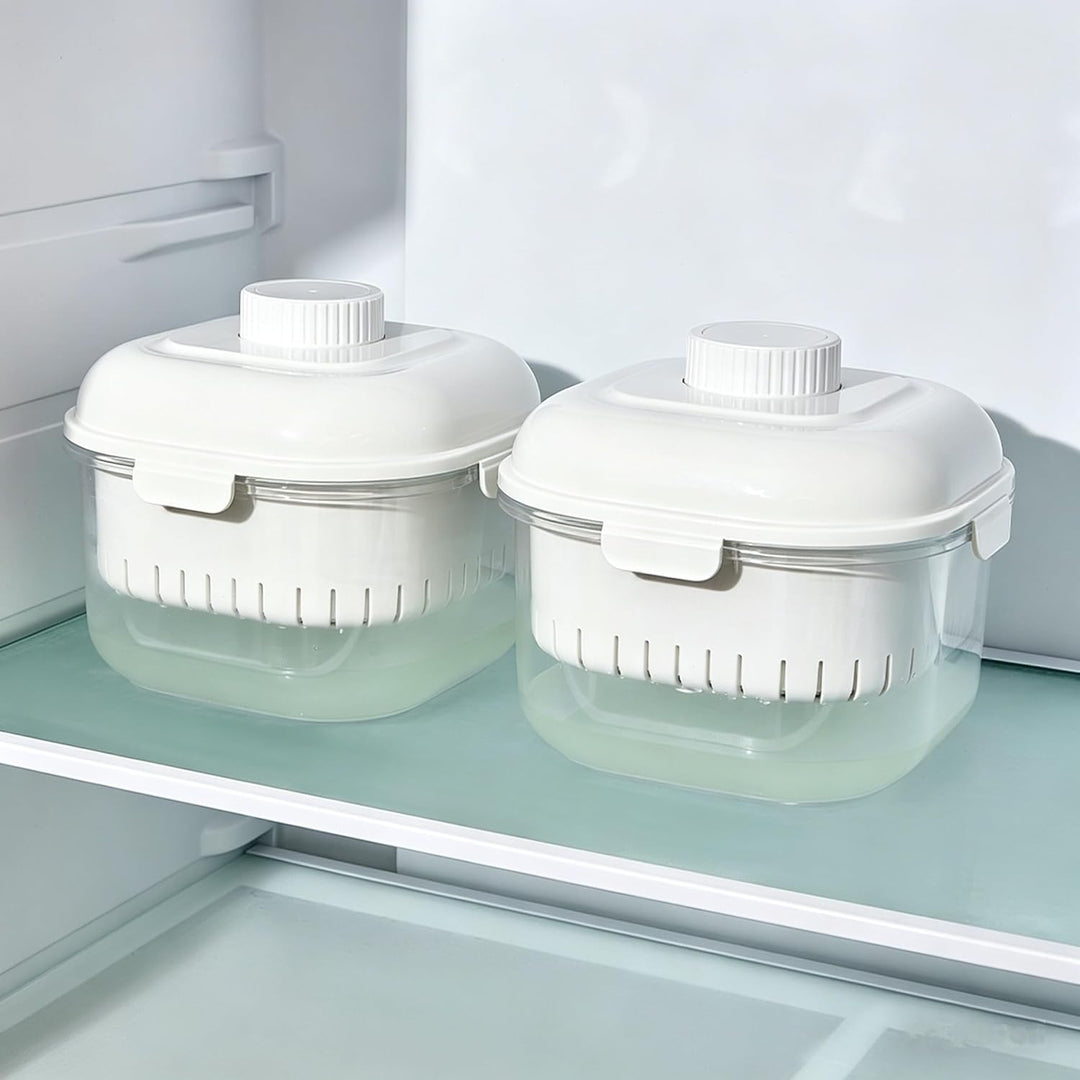 Griechischer Joghurtsieb,Waschbar Molkeabscheider mit Deckel,2500ML Joghurt Sieb Mit Filtertuch Wied