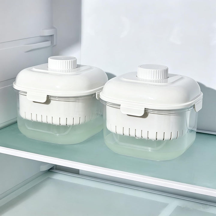Griechischer Joghurtsieb,Waschbar Molkeabscheider mit Deckel,2500ML Joghurt Sieb Mit Filtertuch Wied