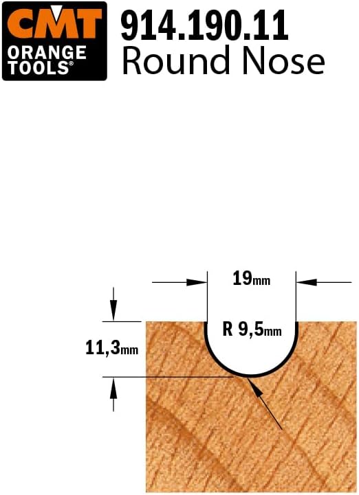 CMT orange Tools 914,190,11 Erdbeere Radius HM S konvexe Form 8 19 9,5 R D