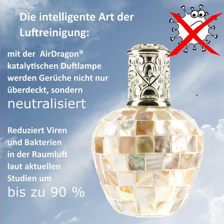 AIRDRAGON katalytische Duftlampe Pearl/Perlmutt-Mosaik/Höhe ca. 15 cm