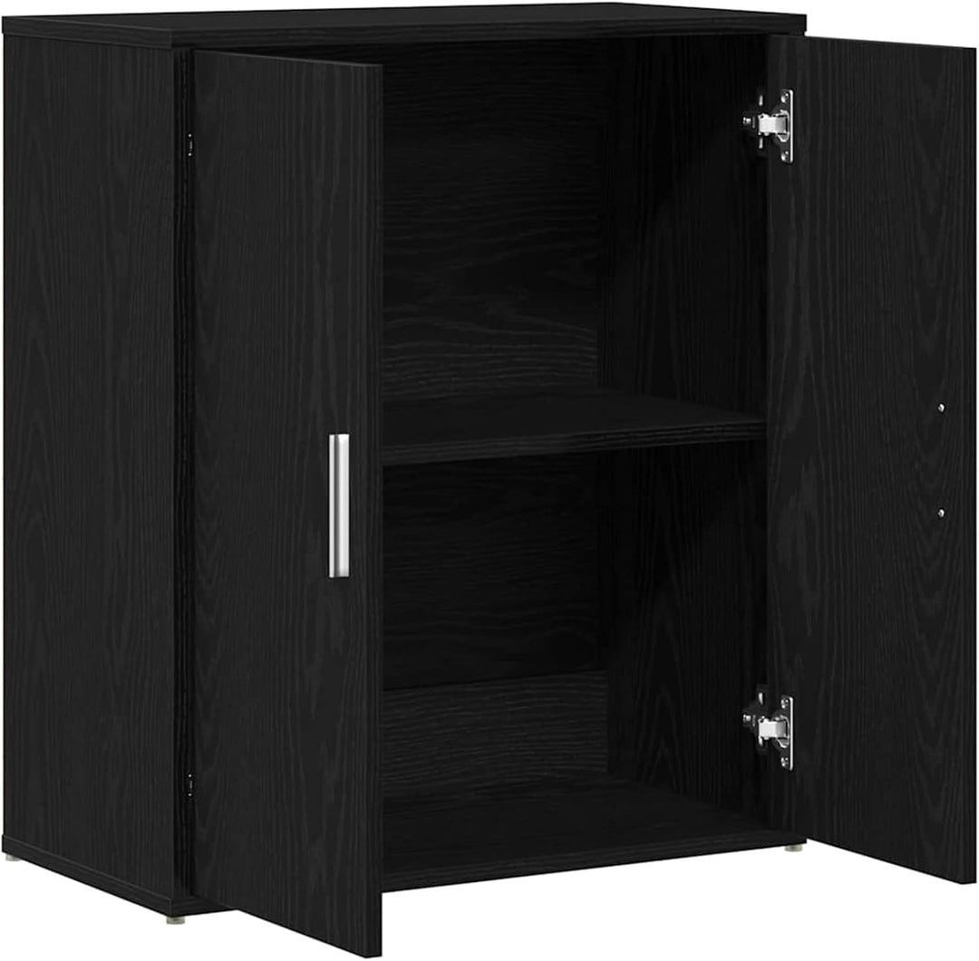 Homgoday Sideboard Schwarze Eiche 60x31x70 cm Holzwerkstoff Anrichte Model869143