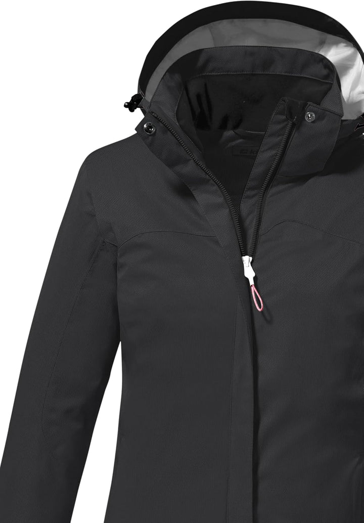 Killtec Damen Kos 133 Wmn Jckt Funktionsjacke/Outdoorjacke mit abzippbarer Kapuze 34 Schwarz, 34 Sch